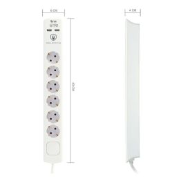 Regleta Enchufes 6 Tomas con Interruptor TM Electron 230 V Regleta Enchufes 6 Tomas con Interruptor TM Electron 230 V