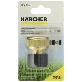 Karcher Racor de Latón - Ø19 mm - Calidad Superior - Compatible con Mangueras de 13 mm y 15 mm