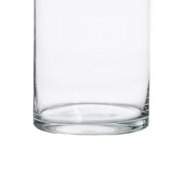 Jarrón Decoración Transparente Cristal 12 X 12 X 30 cm