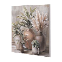 Cuadro Cottage DKD Home Decor Marron Gris 3.7 x 80 x 80 cm (2 Unidades)