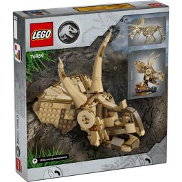 LEGO 76969 Jurassic World Fósiles de Dinosaurios: Cráneo de Triceratops - Set de Construcción para Niños 9 Años
