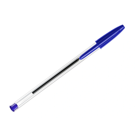 Bic Bolígrafo Cristal Original Tinta Azul Bolsa de 5 Unidades - Cuerpo Transparente, Punta 1mm, Trazo 0.4mm