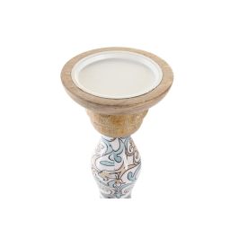 DKD Home Decor Portavela Colonial Marron Multicolor Mango Metal 17 x 52.5 x 17 cm Set 2