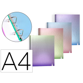 Carpeta De Anillas Carchivo Metal Gradient Carton Plastificado Brillo A4 4 An.Mixta 40Mm Surtido (4 Col.) (Set de 8) Precio: 47.49999958. SKU: B165W4KRW5