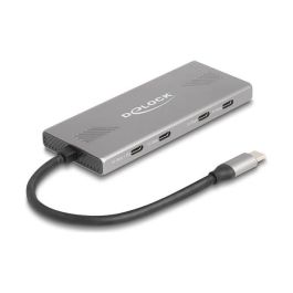 Delock 64313 - Hub USB 3.2 Gen 2 de 7 Puertos (4x USB-C, 3x USB-A), 10 Gbps, Power Delivery 80 W, Aluminio Gris Precio: 63.78999968. SKU: B1BZXVKJPE