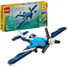 LEGO 31160 Creator 3-en-1: Avión de Carreras. Juego de Construcción para Niños y Niñas 7+ años. 178 Piezas