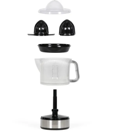 Livoo Exprimidor Eléctrico de Cítricos DOD210 - 40W, Conos Grande y Pequeño, Acero Inoxidable/Negro