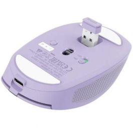 Ratón Inalámbrico por Bluetooth Trust Ozaa Compact Wireless/ Batería recargable/ Hasta 3200 DPI/ Morado Ratón Inalámbrico por Bluetooth Trust Ozaa Compact Wireless/ Batería recargable/ Hasta 3200 DPI/ Morado