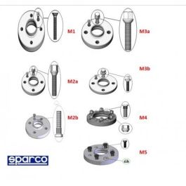 Separadores Sparco 4x108 | 63.3 N M12x1.50 16 mm Tipo M2B S051STB26 Separadores Sparco 4x108 | 63.3 N M12x1.50 16 mm Tipo M2B S051STB26