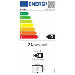 Strong SRT50UD7553 Televisor Smart TV 4K Ultra HD 50 pulgadas (127 cm) con Wifi y pantalla plana color Gris/Plata