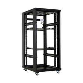MicroConnect Armario Rack 19" 27U 600x600mm Negro RAL 9004 con Puerta de Cristal Templado y Paneles Desmontables