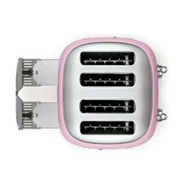 Smeg TSF03PKEU Tostadora 4 Rebanadas Doble Ranura 50s Style Rosa