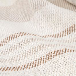 Colcha Rayas Beige-Marrón Algodón 280 X 260 cm