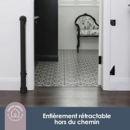 Barrera de seguridad retráctil extra alta - DREAMBABY - 60 a 140 cm H90 cm - Negro Barrera de seguridad retráctil extra alta - DREAMBABY - 60 a 140 cm H90 cm - Negro