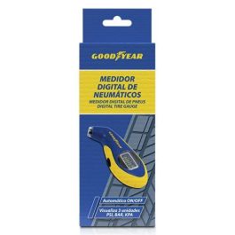 Goodyear GOD0001 Manómetro Digital de Presión de Neumáticos Corto, Rango 0-100 PSI y 0-7 BAR