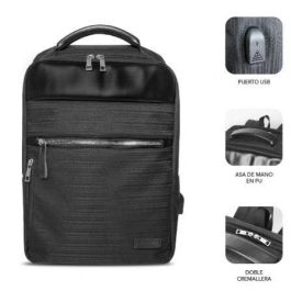 Mochila Subblim Business V2 AP Backpack para Portátiles hasta 15.6"/ Puerto USB/ Negra Mochila Subblim Business V2 AP Backpack para Portátiles hasta 15.6"/ Puerto USB/ Negra