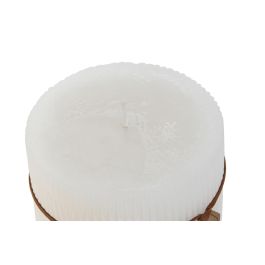 DKD Home Decor Vela Basicos Cuadrada Blanca Aroma Algodón 10x10x10 cm (6 Unidades) de Cera 650 gr, 85h Duración