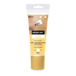 Aguaplast Masilla plástica tubo 200ml 70047-001 para reparar y sellar madera, color blanco, uso interior/exterior