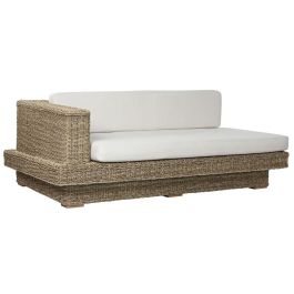 DKD Home Decor Indo 1c25 Sofá de Jardín/Salón Natural Fibra y Teca, Set 3 Piezas con Cojines, 192 cm Ancho DKD Home Decor Indo 1c25 Sofá de Jardín/Salón Natural Fibra y Teca, Set 3 Piezas con Cojines, 192 cm Ancho