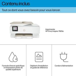 HP 242Q0B Impresora Multifunción Inyección Tinta Envy Inspire 7920e Wi-Fi Doble Banda Dúplex Automático ADF Blanca Portobello