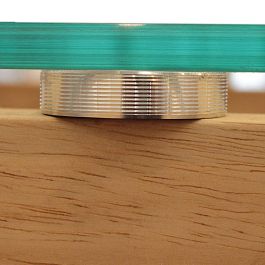 Home Deco Factory Consola Cristal y Madera Diseño Elegante para Hogar Medidas 100x32x87 cm