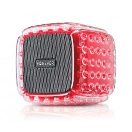 Forever Altavoz Bluetooth BS-700 Red, Bluetooth 5.0 TWS, IPX6 Impermeable, Luz RGB