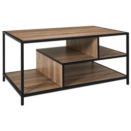 Home Deco Factory Mesa De Centro Edison Colección Industriel, Hierro y Madera, Negro, 90x55x42 cm Precio: 99.95000026. SKU: B1EQGTPPSH
