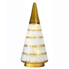 DKD Home Decor Árbol de Navidad Luminoso Decoración Tradicional Cristal Dorado LED 13x30x12 cm Funciona con 3 Pilas AA Precio: 12.13872. SKU: B1HQQWHC3C