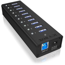 ICY BOX IB-AC6110 Hub USB 3.2 Gen 1 de 10 Puertos Tipo-A, Aluminio, con Fuente de Alimentación, 5000 Mbit/s, Negro Precio: 103.88999984. SKU: B196V4KSHQ