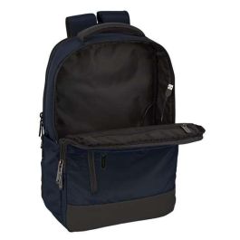 Safta business Mochila escolar para ordenador portátil de 15,6 pulgadas, Negro-Azul-Gris, 290x150x440 mm