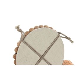 DKD Home Decor Espejo Boho Natural Yute Cristal Set de 3 (2 Unidades) 1 x 20 x 20 cm