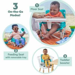 Disney Baby DIS0074451172364 Asiento elevador de viaje plegable, portátil, ligero y fácil de limpiar