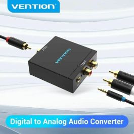 Vention BDFB0-EU Convertidor de Audio Digital a Analógico con Entrada Toslink y RCA a Salida 2x RCA