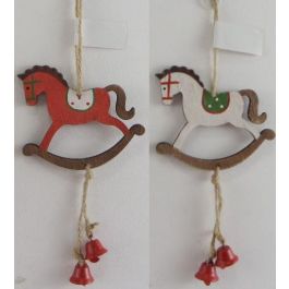 DKD Home Decor Decoración Colgante Navidad Tradicional de Madera Blanco Rojo Surtido 0.5x23x9 cm (24 Unidades) Precio: 28.15428. SKU: B1BBKKNXKD
