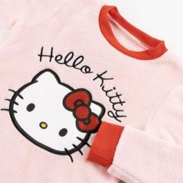 Cerdá Hello Kitty Pijama Largo Velour con Aplicaciones para Niña, 6 Años, Light Pink