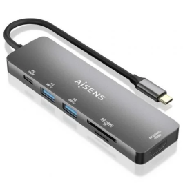 AISENS - USB-C DOCK 6 EN 1, USB-C A 1xHDMI, 2xUSB-A, 1xUSB-C PD 100W, 1xSD, 1xMICRO SD, GRIS, 15CM Precio: 15.49999957. SKU: B15D8TQBRD