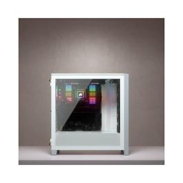 Corsair 4000X RGB Torre Midi ATX Blanca para PC Gaming con Ventana de Cristal Templado