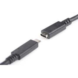 Digitus Cable alargador USB 2.0 Type-C Macho-Hembra, 1.5m, 480 Mbit/s, 20V/5A, Negro