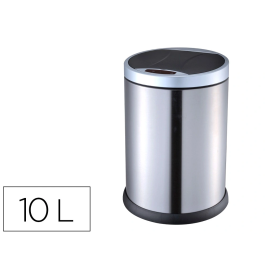 Q-connect Papelera con Sensor Automático de Metal, Cromada, Capacidad 10 Litros Precio: 29.49999965. SKU: B1DAPTFFYJ