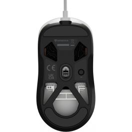 GENESIS Krypton 660 Ratón Gaming Óptico Ambidextro 12000 DPI, Ultraligero 49g, Cable USB Paracord, Huano Purple 90M Clicks, Blanco