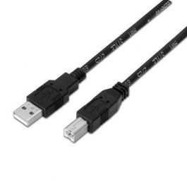 Aisens Cable USB 2.0 para Impresora Tipo A-Macho a B-Macho Negro 3.0 Metros