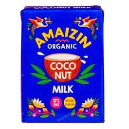 AMAIZIN Leche de Coco Ecológica Vegana 200 Ml para Platos Orientales Repostería y Bebidas Precio: 2.4999997. SKU: B1HNEFMY6V
