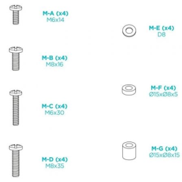 TOOQ SOPORTE FIJO PARED PANTALLAS 37"-80", NEGRO