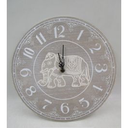 DKD Home Decor Reloj de Pared Estilo Indio Elefante Decapado MDF Blanco 30x30x3 cm Pack 4 Unidades Precio: 23.21748. SKU: B1D2P2XFJ2