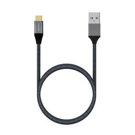 AISENS - CABLE USB 3.1 GEN2 ALUMINIO 10GBPS 3A, TIPO USB-C/M-A/M, GRIS, 1.0M