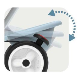 Smoby Triciclo Baby Balade Plus Azul Evolutivo con Asa Parental, Ruedas Silenciosas y Parasol 360°