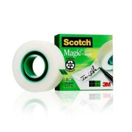 Scotch Cinta Adhesiva Invisible Rollo 19 mm x 33 m Caja Individual