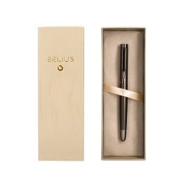 Belius Bolígrafo Neptuno Aluminio Textura Wavy Color Caqui Tinta Azul Caja de Diseño