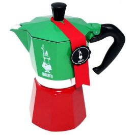 Bialetti Moka Express Italia Cafetera Italiana 3 Tazas 0.24L Verde, Rojo, Blanco Aluminio Precio: 56.6900004. SKU: B1JK8CAARM