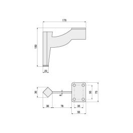Q&Q Pata Metálica Yvette H150 para Mueble y Sofá, 150 mm de Altura, Acabado Cromo